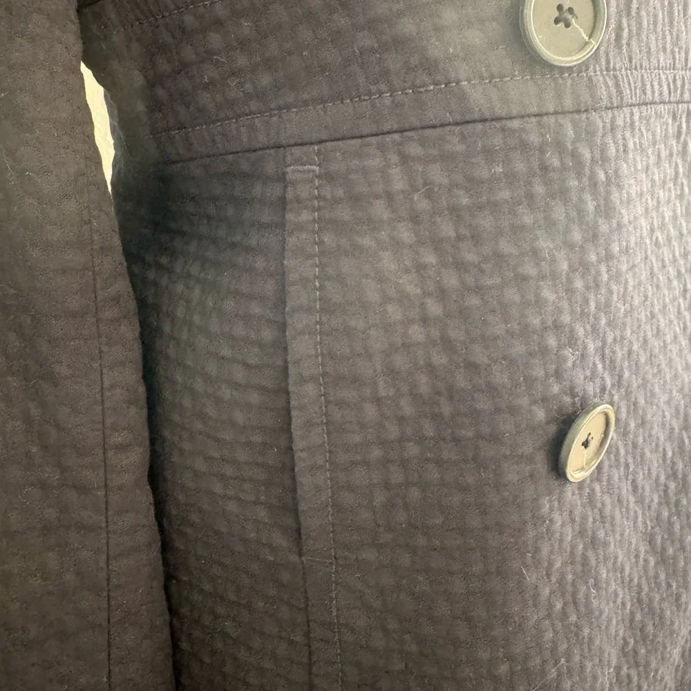 J. Crew Textured Navy Double-Breasted Pea Coat - Picture 7 of 12